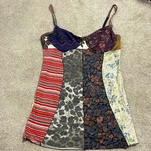 Wilfred multi patterned spaghetti strap top. Size: M